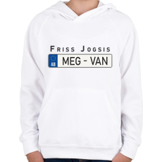 PRINTFASHION Friss jogsis - Gyerek kapucnis pulóver - Fehér