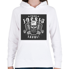 PRINTFASHION Friss jogsis - Maradj távol! - Női kapucnis pulóver - Fehér