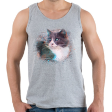 PRINTFASHION Fröcskölt macska - Férfi atléta - Sport szürke atléta, trikó