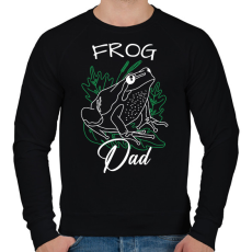 PRINTFASHION Frog Dad - Férfi pulóver - Fekete