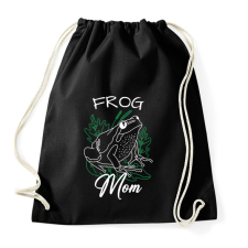 PRINTFASHION Frog Mom - Sportzsák, Tornazsák - Fekete tornazsák