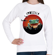 PRINTFASHION Frogzilla - Női pulóver - Fehér női pulóver, kardigán