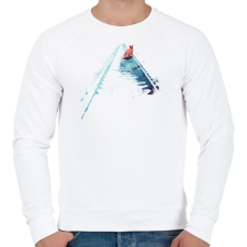 PRINTFASHION From nowhere to nowhere - Férfi pulóver - Fehér férfi pulóver, kardigán