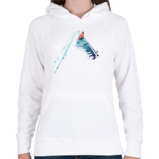 PRINTFASHION From nowhere to nowhere - Női kapucnis pulóver - Fehér