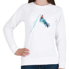 PRINTFASHION From nowhere to nowhere - Női pulóver - Fehér