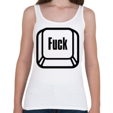 PRINTFASHION Fuck billentyű - Női atléta - Fehér