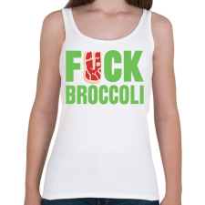 PRINTFASHION FUCK brokkoli - Női atléta - Fehér női trikó