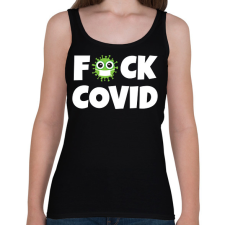 PRINTFASHION FUCK COVID 2 - Női atléta - Fekete női trikó