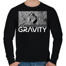PRINTFASHION Fuck Gravity - Férfi pulóver - Fekete férfi pulóver, kardigán