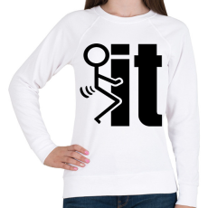 PRINTFASHION FUCK IT - Női pulóver - Fehér