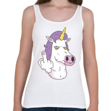 PRINTFASHION Fuck it unicorn - Női atléta - Fehér női trikó