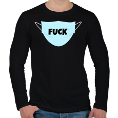PRINTFASHION FUCK MASZK - Férfi hosszú ujjú póló - Fekete