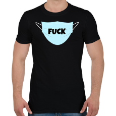 PRINTFASHION FUCK MASZK - Férfi póló - Fekete