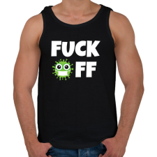 PRINTFASHION FUCK OFF CORONA - Férfi atléta - Fekete atléta, trikó