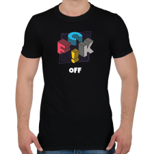 PRINTFASHION FUCK OFF - Férfi póló - Fekete férfi póló