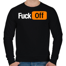 PRINTFASHION fuck off - Férfi pulóver - Fekete férfi pulóver, kardigán