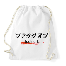 PRINTFASHION Fuck off - Japán - Sportzsák, Tornazsák - Fehér tornazsák