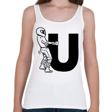 PRINTFASHION Fuck U - Női atléta - Fehér női trikó