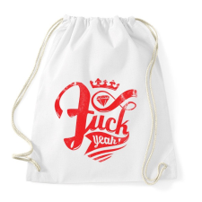 PRINTFASHION Fuck yeah! - Sportzsák, Tornazsák - Fehér tornazsák