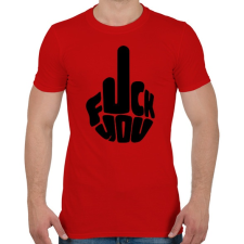 PRINTFASHION fuck you - Férfi póló - Piros férfi póló