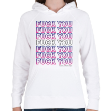 PRINTFASHION Fuck you - Női kapucnis pulóver - Fehér