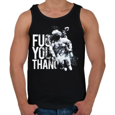 PRINTFASHION Fuck You Thanos - Férfi atléta - Fekete