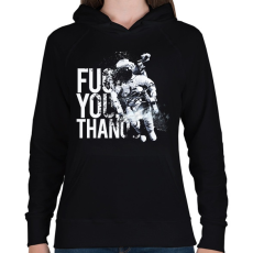 PRINTFASHION Fuck You Thanos - Női kapucnis pulóver - Fekete