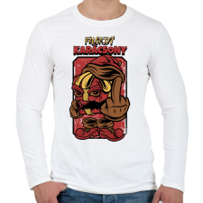 PRINTFASHION FUCKING KARÁCSONY - Férfi hosszú ujjú póló - Fehér férfi póló