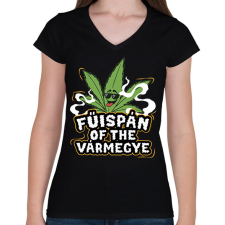 PRINTFASHION Fűispán of the vármegye! - Női V-nyakú póló - Fekete női póló