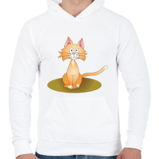 PRINTFASHION Fülelőcic - Férfi kapucnis pulóver - Fehér