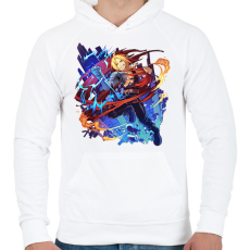 PRINTFASHION Fullmetal Alchemist - Férfi kapucnis pulóver - Fehér