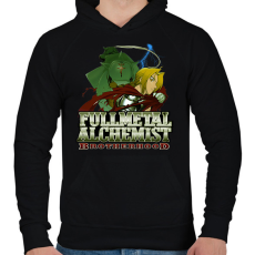 PRINTFASHION Fullmetal Alchemist - Férfi kapucnis pulóver - Fekete