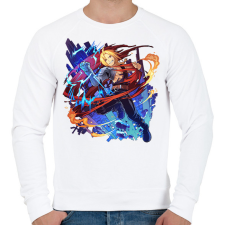 PRINTFASHION Fullmetal Alchemist - Férfi pulóver - Fehér férfi pulóver, kardigán