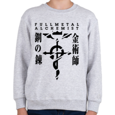 PRINTFASHION Fullmetal Alchemist - Gyerek pulóver - Sport szürke