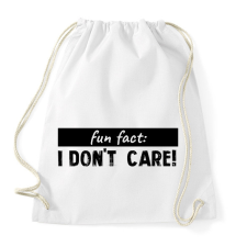 PRINTFASHION Fun fact - Sportzsák, Tornazsák - Fehér tornazsák