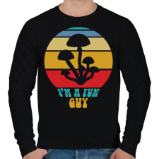 PRINTFASHION Fun guy - Gombász - Férfi pulóver - Fekete férfi pulóver, kardigán