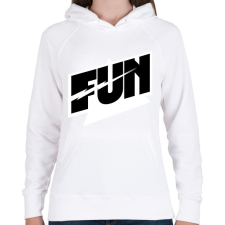 PRINTFASHION FUN thunder - Női kapucnis pulóver - Fehér női pulóver, kardigán