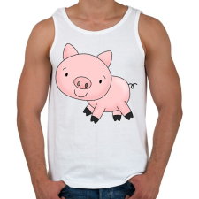 PRINTFASHION Funny Pig baby - Férfi atléta - Fehér atléta, trikó