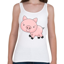 PRINTFASHION Funny Pig baby - Női atléta - Fehér női trikó