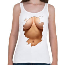 PRINTFASHION Funny Tits - Női atléta - Fehér női trikó