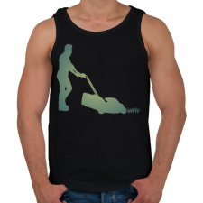 PRINTFASHION Fűnyírás - Férfi atléta - Fekete atléta, trikó