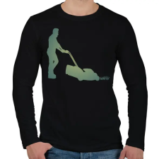 PRINTFASHION Fűnyírás - Férfi hosszú ujjú póló - Fekete férfi póló