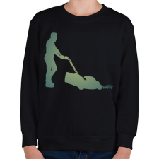 PRINTFASHION Fűnyírás - Gyerek pulóver - Fekete gyerek pulóver, kardigán