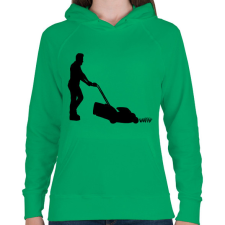 PRINTFASHION Fűnyírás - Női kapucnis pulóver - Zöld női pulóver, kardigán