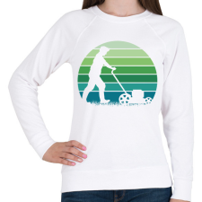 PRINTFASHION Fűnyírás - Női pulóver - Fehér női pulóver, kardigán