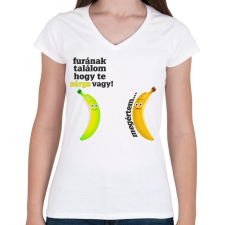 PRINTFASHION furának találom... - Női V-nyakú póló - Fehér női póló