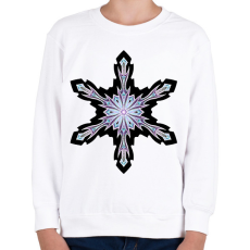 PRINTFASHION Furcsa hópehely fekete háttérrel - Gyerek pulóver - Fehér