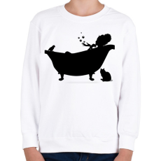 PRINTFASHION Fürdőkád - Gyerek pulóver - Fehér