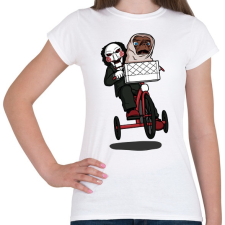 PRINTFASHION Fűrész & ET - Női póló - Fehér női póló