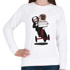 PRINTFASHION Fűrész & ET - Női pulóver - Fehér